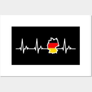 German Flag My Heart Beats for Germany Posters and Art